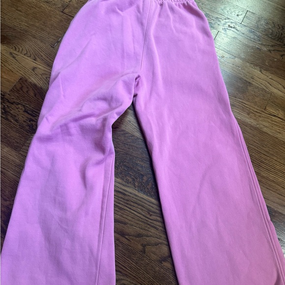 Nike Girls Pink Cotton Fleece Wide Leg Sweatsuit Size Medium 12 - Picture 10 of 13